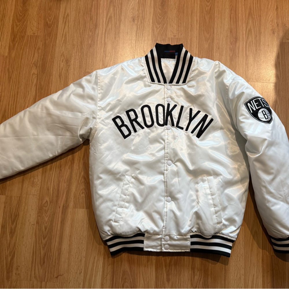Majestic White Brooklyn Bomber Jacket